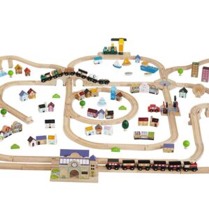 Drewniana kolejka Royal Express zestaw 180 elementów tory pociąg Le Toy Van
