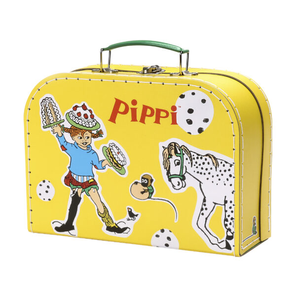 Walizka dla dzieci żółta akcesoria zabawki przechowywanie zabawek Pippi