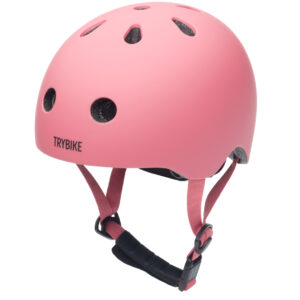 Kask dziecięcy na rower rolki deskorolkę hulajnogę różowy XS Trybike