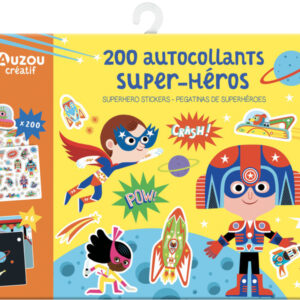 Auzou Zestaw 200 naklejek Super bohaterowie z planszami 99168