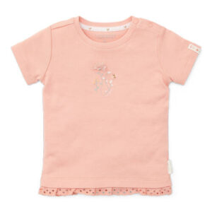 Little Dutch T-shirt z krótkim rękawem Flower Pink - 104 CL24021125