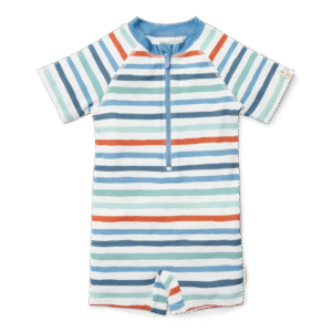 Little Dutch Swimsuit z krótkim rękawem Stripes - 74/80