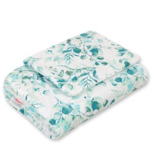 Komplet pościeli dla niemowląt z wypełnieniem 2-cz 75x100cm NEWBORN - eucaliptus mint