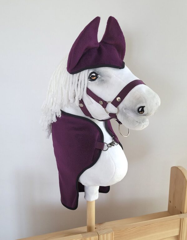 Zestaw dla Hobby Horse A3: derka + nauszniki – śliwka