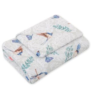 Komplet pościeli dla niemowląt z wypełnieniem 2-cz 75x100cm NEWBORN - blue birds