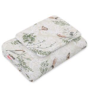 Komplet pościeli dla niemowląt z wypełnieniem 2-cz 75x100cm NEWBORN - brown birds