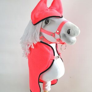 Zestaw dla Hobby Horse A4: derka + nauszniki – neon pink