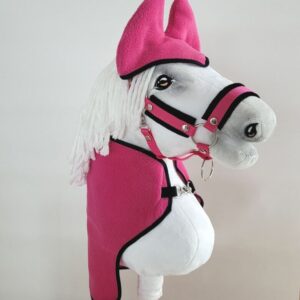 Zestaw dla Hobby Horse A4: derka + nauszniki – ciemny róż