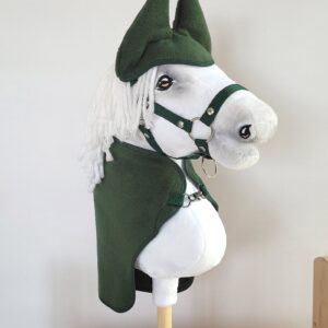 Zestaw dla Hobby Horse A4: derka + nauszniki – butelkowa zieleń