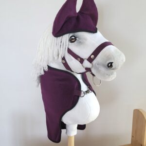 Zestaw dla Hobby Horse A4: derka + nauszniki – śliwkowy