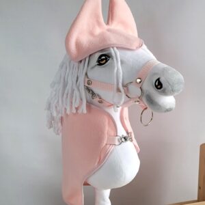 Zestaw dla Hobby Horse A4: derka + nauszniki – pudrowy róż