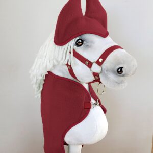 Zestaw dla Hobby Horse A4: derka + nauszniki – bordo